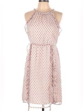 Brooklyn Industries Blush Pink Polka Dot Midi Dress